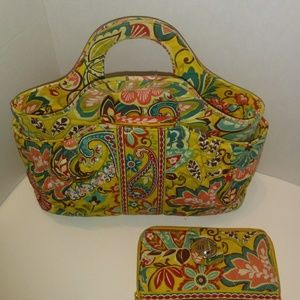 Vera Bradley Provencal Abby tote and wallet